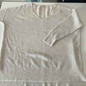Free People Sweater Women M/L Intimately COMFY Oversized Waffle Knit Wool Blend